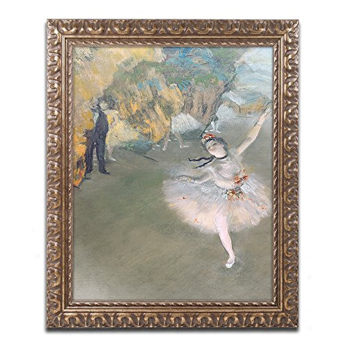 The Star 1876 Artwork by Edgar Degas in Gold Ornate Frame, 11 x 14"
