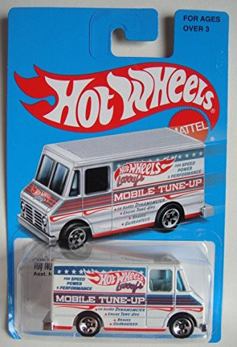 HOT WHEELS EXCLUSIVE WHITE COMBAT MEDIC 'MOBILE TUNE UP' LOGO 5 SPOKE
