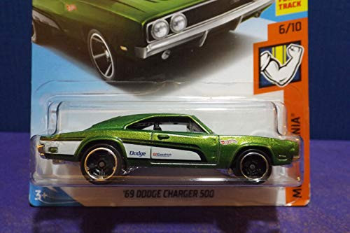 HOT WHEELS NEW FOR 2018 GREEN '69 DODGE CHARGER 500 DIE-CAST