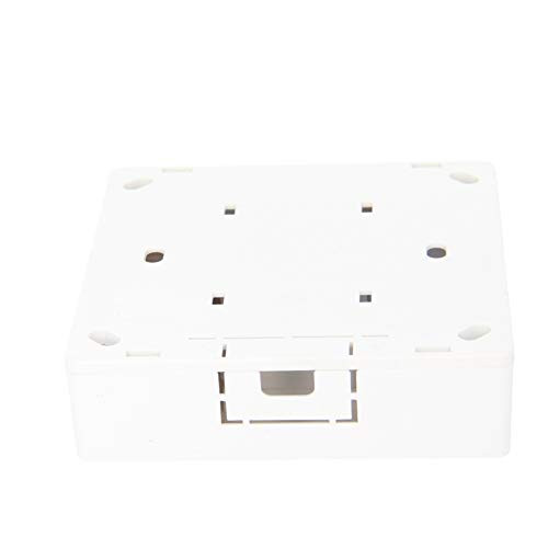 Fielect 1Pcs Wall Switch Box Wall Switch Socket Recessed Mount 86 Type Plastic Flame Retardant White Five Hole Socket 10A