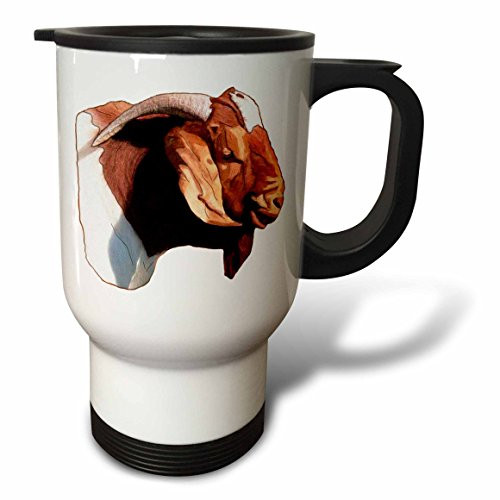 3dRose Pomeranian Portrait Travel Mug, 14-Ounce