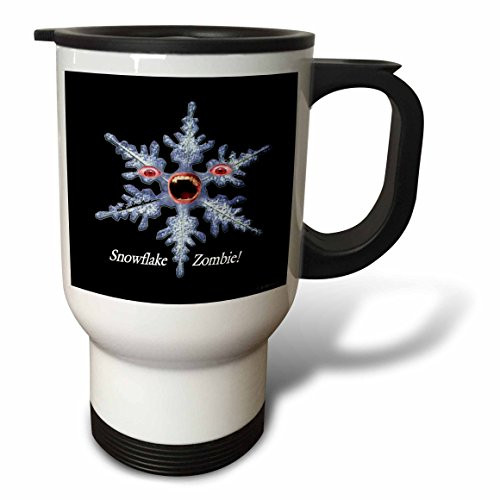 3dRose Snowflake Zombie Travel Mug, 14-Ounce