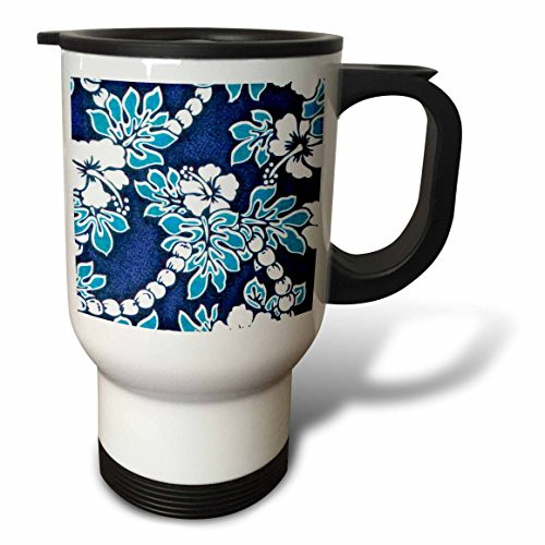 3dRose Hibiscus Flower on Blue Stainless Steel Travel Mug, 14-Ounce 3dRose Hibiscus Flower on Blue Stainless Steel Travel Mug, 14-Ounce