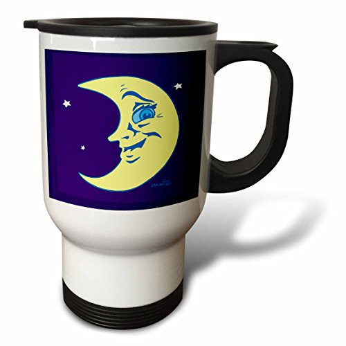 3dRose Moon Art Stainless Steel Travel Mug, 14-Ounce