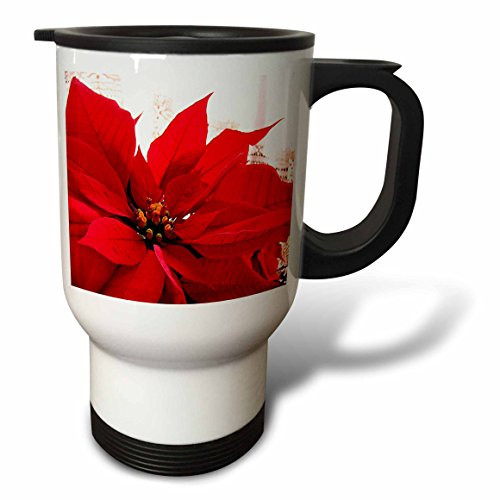 3dRose Poinsettia Stainless Steel Travel Mug, 14-Ounce 3dRose Poinsettia Stainless Steel Travel Mug, 14-Ounce