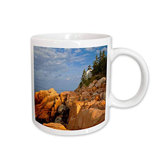 3dRose Bass Harbor Lighthouse, Acadia National Park Maine, Chuck Haney, Ceramic Mug, 15-Oz