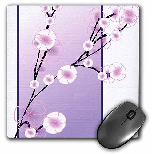 3dRose LLC 8 x 8 x 0.25 Inches Mouse Pad, Elegant Pink Floral - Flowers - Zen Art (mp_52778_1)