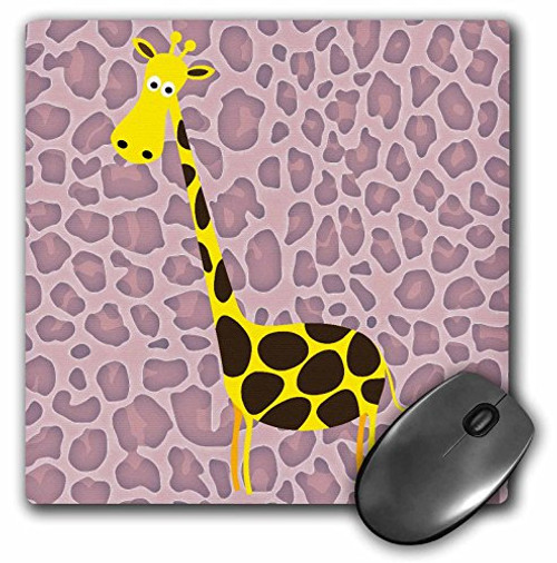 3dRose LLC 8 x 8 x 0.25 Inches Pink Leopard Print Giraffe, Art, Cute Animals Mouse Pad (mp_56274_1) 3dRose LLC 8 x 8 x 0.25 Inches Pink Leopard Print Giraffe, Art, Cute Animals Mouse Pad (mp_56274_1)
