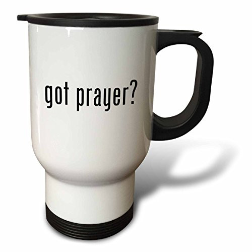 3dRose tm_15975_1 Got Prayer Travel Mug, 14-Ounce, Stainless Steel