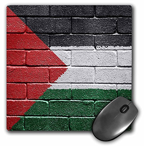 3dRose National Flag of Palestine Painted onto A Brick Wall Palestinian Mouse Pad (mp_156963_1)