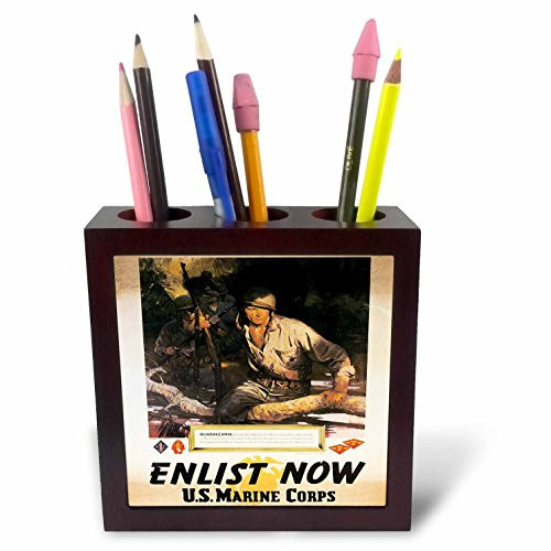 3dRose ph_149425_1 Vintage Nurses are Needed Now Army Nurse Corps Recruiting Poster Tile Pen Holder, 5-Inch