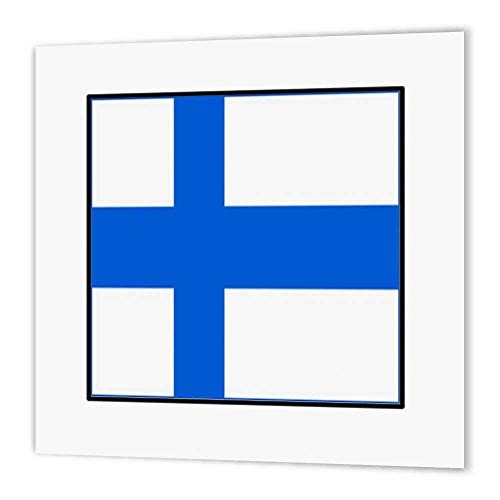 3dRose ht_80959_1 Photo of Finland Flag Button Iron on Heat Transfer Paper for White Material, 8 by 8"