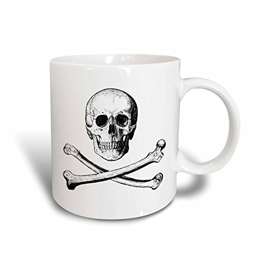 3dRose Crossbones Picture Of Skull And Bones On White Background Ceramic Mug, 15 oz 3dRose Crossbones Picture Of Skull And Bones On White Background Ceramic Mug, 15 oz