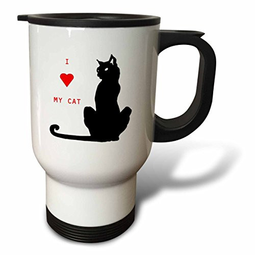 3dRose tm_50218_1" I Love My Cat Stainless Steel" Travel Mug, 14 oz, Multicolor 3dRose tm_50218_1" I Love My Cat Stainless Steel" Travel Mug, 14 oz, Multicolor
