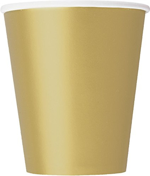 9oz Gold Paper Cups, 8ct 9oz Gold Paper Cups, 8ct