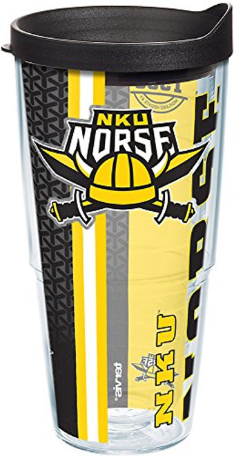 Tervis 1229544 Northern Kentucky Norse College Pride Tumbler with Wrap and Black Lid 24oz, Clear Tervis 1229544 Northern Kentucky Norse College Pride Tumbler with Wrap and Black Lid 24oz, Clear