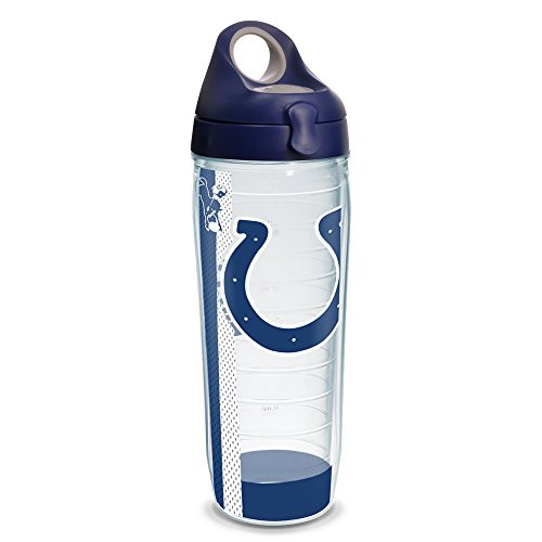 Tervis 1231121 NFL Indianapolis Colts Stripe Tumbler with Wrap and Navy with Gray Lid 24oz Water Bottle, Clear Tervis 1231121 NFL Indianapolis Colts Stripe Tumbler with Wrap and Navy with Gray Lid 24oz Water Bottle, Clear