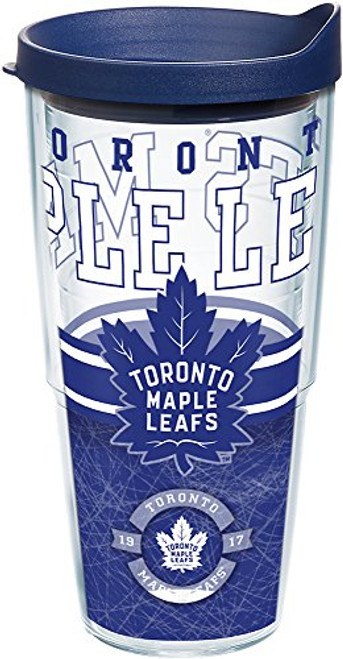 Tervis 1235142 NHL Toronto Maple Leafs Core Tumbler with Wrap and Navy Lid 24oz, Clear Tervis 1235142 NHL Toronto Maple Leafs Core Tumbler with Wrap and Navy Lid 24oz, Clear