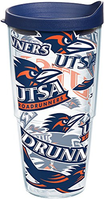 Tervis 1241352 Utsa Roadrunners All Over Insulated Tumbler with Wrap and Navy Lid, 24oz, Clear Tervis 1241352 Utsa Roadrunners All Over Insulated Tumbler with Wrap and Navy Lid, 24oz, Clear