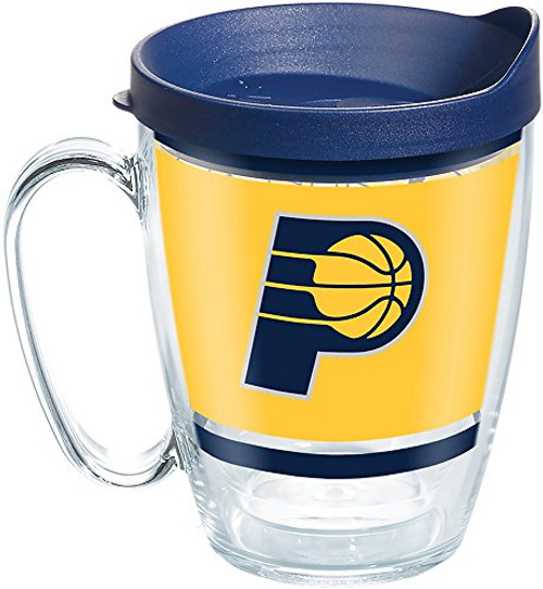 Tervis 1266503 NBA Indiana Pacers Legend Tumbler with Wrap and Navy Lid 16oz Mug, Clear Tervis 1266503 NBA Indiana Pacers Legend Tumbler with Wrap and Navy Lid 16oz Mug, Clear