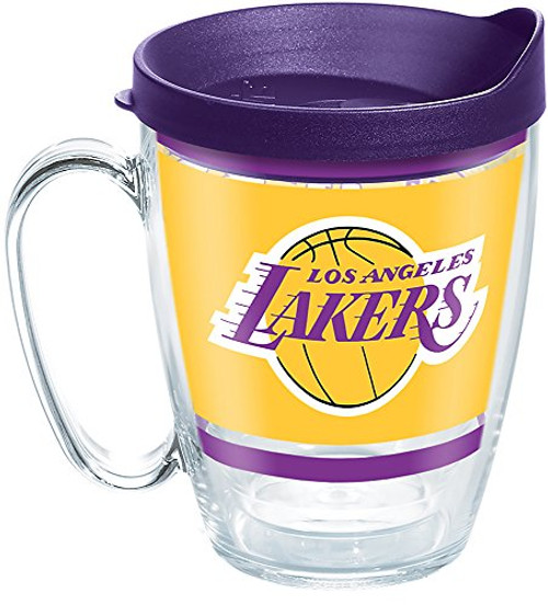 Tervis 1266507 NBA Los Angeles Lakers Legend Tumbler with Wrap and Royal Purple Lid 16oz Mug, Clear Tervis 1266507 NBA Los Angeles Lakers Legend Tumbler with Wrap and Royal Purple Lid 16oz Mug, Clear