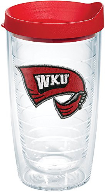 Tervis 1273710 Western Kentucky Hilltoppers All Over Tumbler with Emblem and Red Lid 16oz, Clear Tervis 1273710 Western Kentucky Hilltoppers All Over Tumbler with Emblem and Red Lid 16oz, Clear