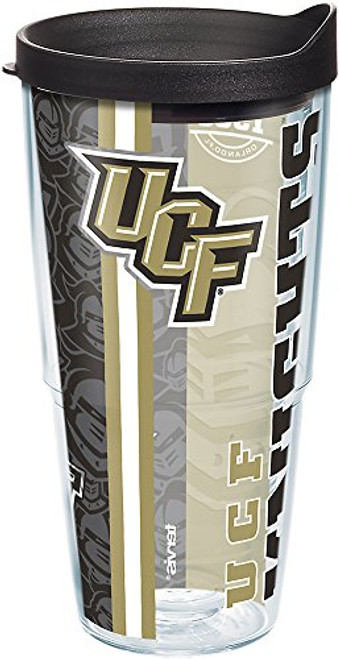 Tervis 1283400 UCF Knights College Pride Tumbler with Wrap and Black Lid 24oz, Clear Tervis 1283400 UCF Knights College Pride Tumbler with Wrap and Black Lid 24oz, Clear