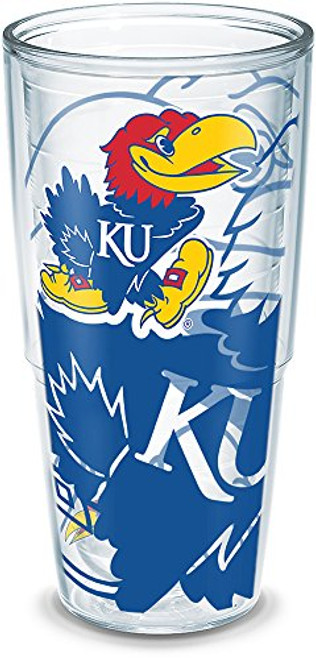 Tervis Kansas Jayhawks Tumbler with Wrap, 24oz, Clear Tervis Kansas Jayhawks Tumbler with Wrap, 24oz, Clear