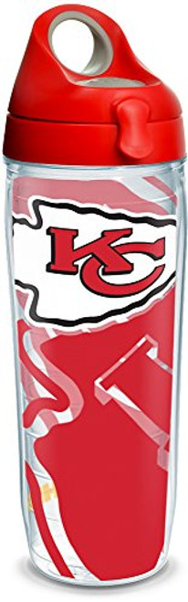 Tervis NFL Kansas City Chiefs Insulated Tumbler with Wrap and Red with Gray Lid, 24oz Water Bottle, Clear Tervis NFL Kansas City Chiefs Insulated Tumbler with Wrap and Red with Gray Lid, 24oz Water Bottle, Clear