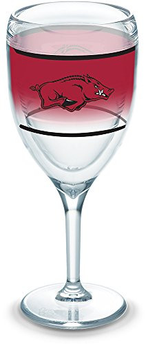Tervis NCAA Arkansas Razorbacks Original Wine Glass, 9 oz, Clear