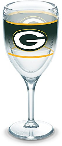 Tervis NFL Green Bay Packers Original Wine Glasses, 9 oz, Clear