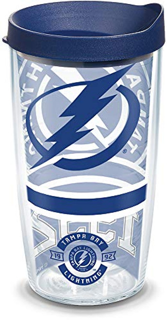 Tervis NHL Tampa Bay Lightning Topshelf Topself 16 oz Tumbler with lid, 16oz, Clear Tervis NHL Tampa Bay Lightning Topshelf Topself 16 oz Tumbler with lid, 16oz, Clear