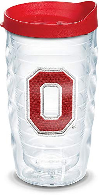 Tervis 1303926 Ohio State Buckeyes Block O Insulated Tumbler with Emblem and Red Lid, 10oz Wavy, Clear Tervis 1303926 Ohio State Buckeyes Block O Insulated Tumbler with Emblem and Red Lid, 10oz Wavy, Clear