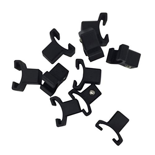 Black Spring Loaded Ball Bearing Socket Replacement Clips for Use with Socket Holder Rails, 10-Piece (1/2-inch)