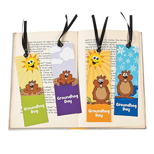Fun Express Laminated Groundhog Day Fact Bookmarks - 24 Pieces - Educational and Learning Activities for Kids Fun Express Laminated Groundhog Day Fact Bookmarks - 24 Pieces - Educational and Learning Activities for Kids