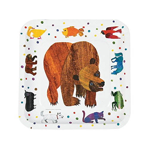 Fun Express - Brown Bear Dinner Plates for Birthday - Party Supplies - Print Tableware - Print Plates & Bowls - Birthday - 8 Pieces Fun Express - Brown Bear Dinner Plates for Birthday - Party Supplies - Print Tableware - Print Plates & Bowls - Birthday - 8 Pieces