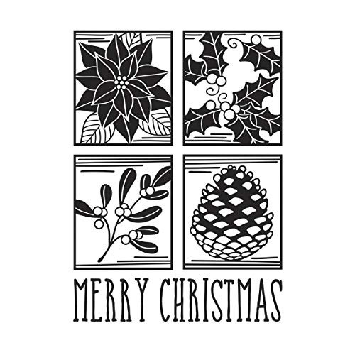 Darice Embossing Merry Christmas Square Collage Emobssing Folder