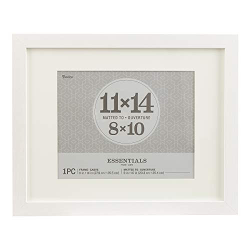 Darice White Wall Frame: 11 x 14 Inches Matted to 8 x 10 Inches