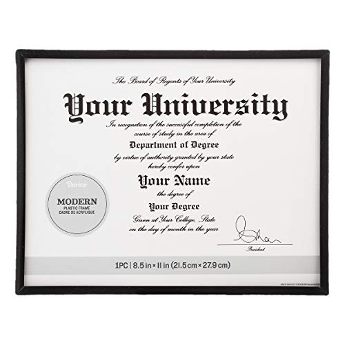Darice 30079166 Modern Document Frame: Black, 8.5 x 11 Inches