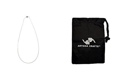 Darice DIY Crafts Supplies Jewelry Making Chains .5mm Curb Necklace Silver-Plated 18 inches (3 Pack) SPL1025 Bundle with 1 Artsiga Crafts Small Bag