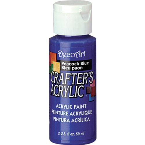 DecoArt 2-Ounce Peacock Blue Gloss Crafter's Acrylic Paint