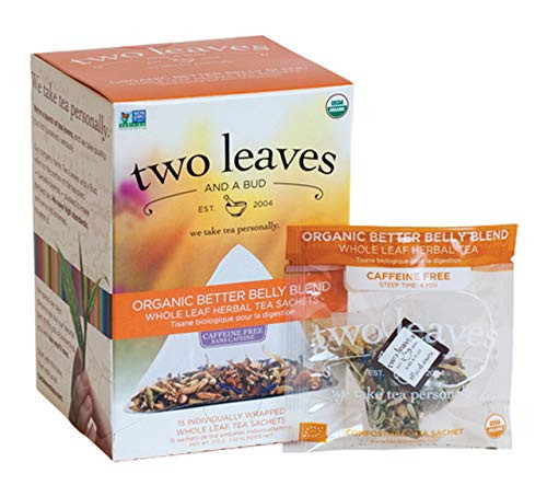 TWO LEAVES AND A BUD Organic Better Belly Blend Tea 15 Bag, 0.02 Pound