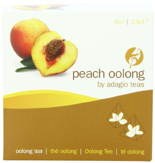 Adagio Teas Gourmet Tea Bags, Peach Oolong, 15 Count