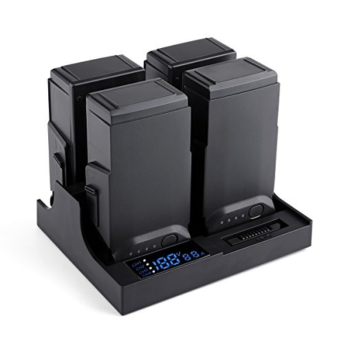 Rcharlance, Mavic Air Charger Hub 4 in 1 Rapid Mavic Air Battery Charger Multi Intelligent Charging Hub for DJI Mavic Air Drone Accessories With Charge Indicator LCD Display