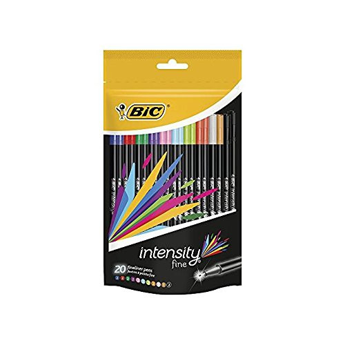 Bic Intensity Fineliner Pens Assorted [Pack Of 20]