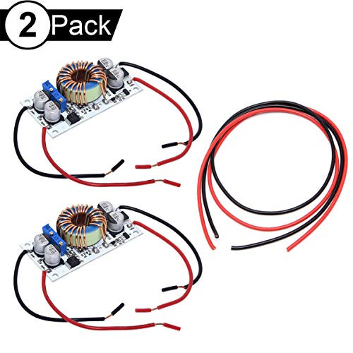 DAOKI 2Pack DC-DC Buck Boost Converter Module 10-40V to 10-50V 10A 250W Adjustable Step Up Voltage Regulator CC CV Power Supply Module with 24AWG Cable