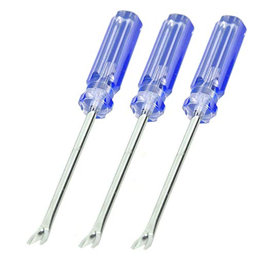 3 Packs Tack Lifter 3 mm U Tip V Tip Nail Staple Rivet Tack Puller For Extracting Hard to Remove Nails, Staple Remover Screwdriver Tool