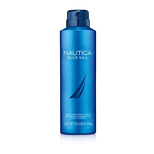 Nautica Blue Sail Deodorizing Body Spray for Men, 6 oz., Male Body Spray in a Classic, Water & Sailing Inspired Fragrance