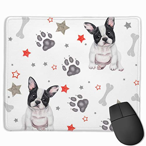 Mouse Pad French Bulldog Print Non-Slip Rubber Mousepad Personality Desings Gaming Mouse Pad Home Office Computer