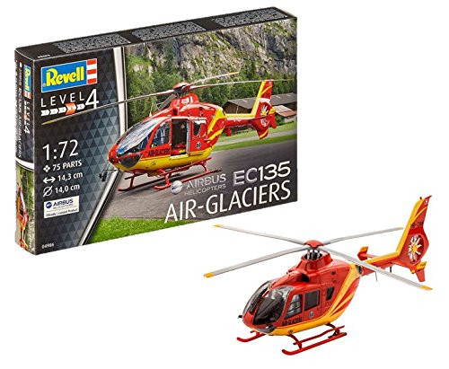 Revell 04986 EC135 AIR-Glaciers Model Kit, 1:72 Scale, 14.3 cm